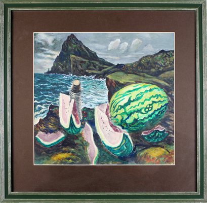 Ротач Александр Лукич. Пейзаж с арбузом 